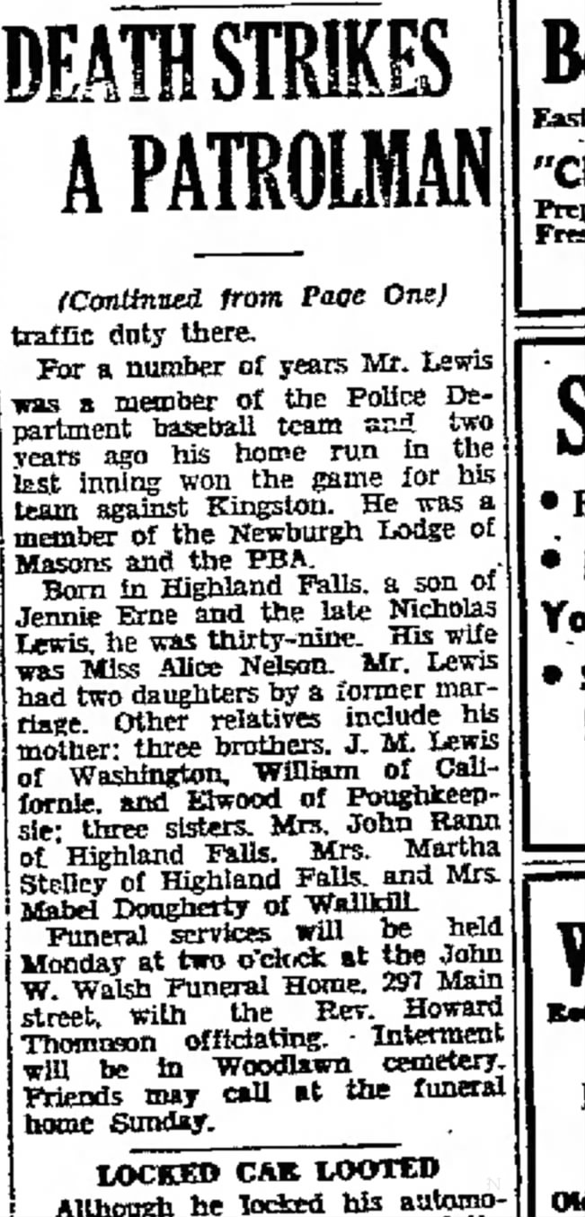 page 2 death of Edward Lewis from Middletown Times Herald 2-19-1938