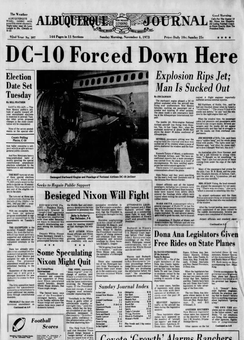 Dc-10 forced down