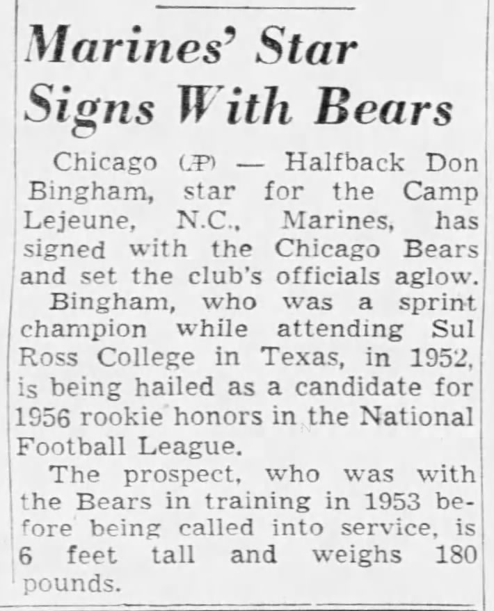 Marines' Star Signs With Bears
