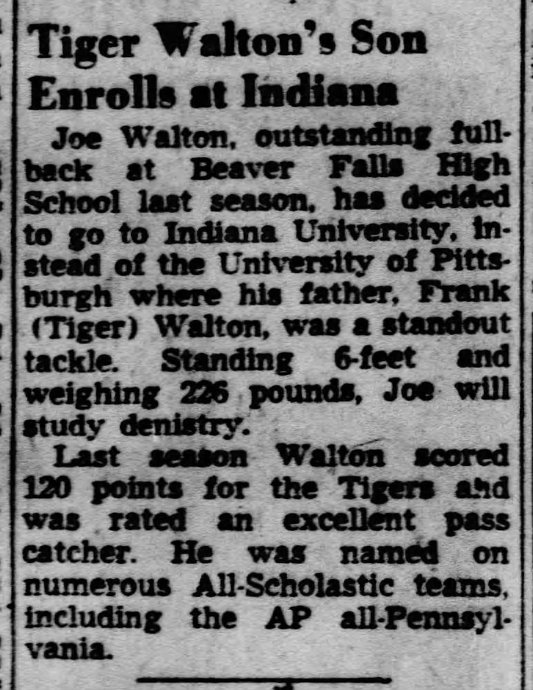 Tiger Walton's Son Enrolls at Indiana