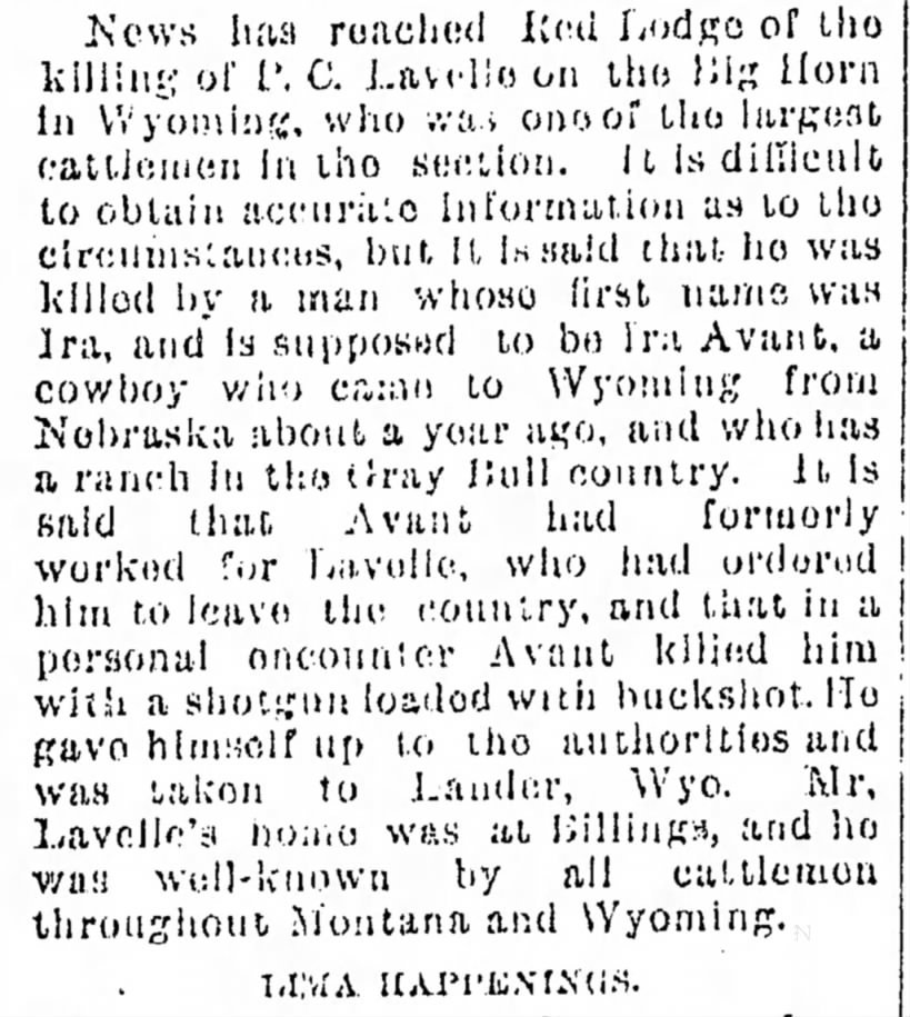 Ira Avant SLC, UT Jul 1, 1892