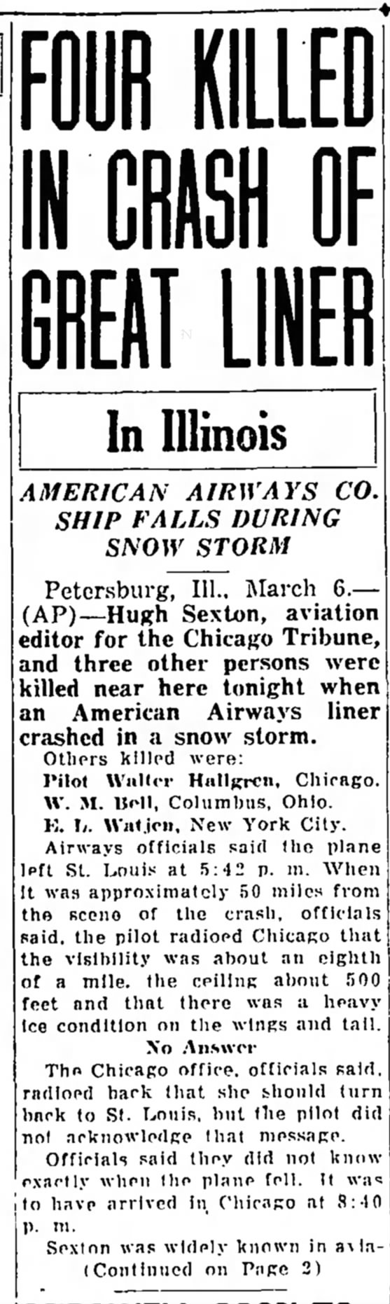 Knoles great liner accident page 1 7 march 1934