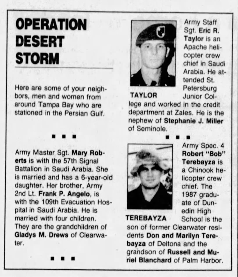 Operation Desert Storm 
Tampa Bay Times  20 Mar 1991