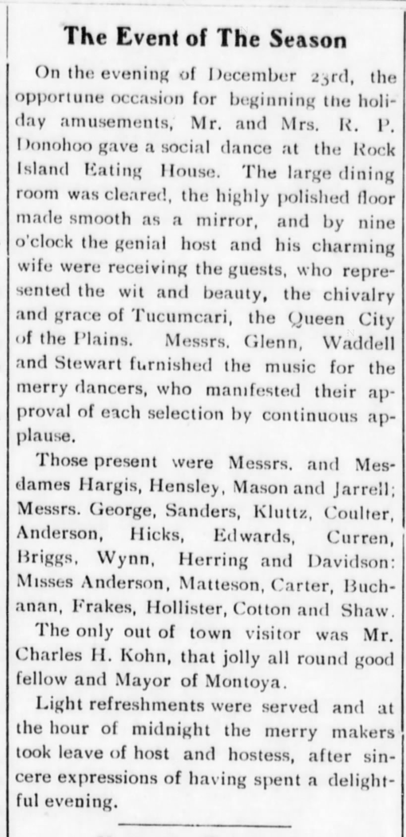 The Tucumcari News 30 Dec 1905