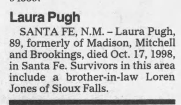 Laura Pugh Death Noted