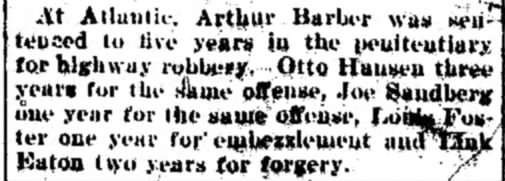 Arthur Barber 5 years 9 Mar 1899