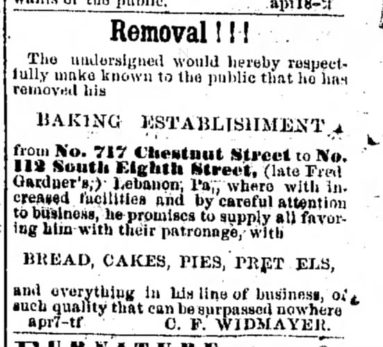 Gardner, Fred bakery info LDN 1874 Jun 27 p4