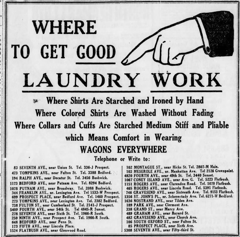 BrooklynDailyEagle - 12Oct1913
Prospect Hand Laundry