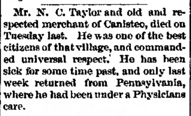 Hornellsville Weekly Tribune
Hornellsville, NY
Friday, May 13, 1870