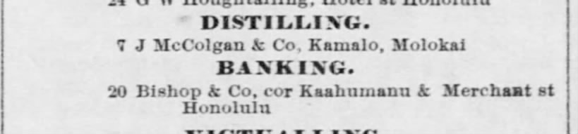 JOHN MCCOLGAN: Distilling license expiring, 1879