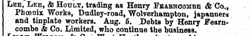 The Commercial Gazette (London) 12 Aug 1891