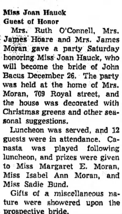 Moran_Hosts_Party_1953
