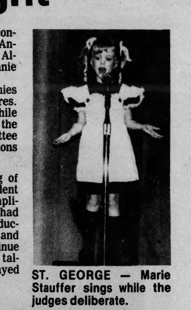 Maree at road show 1982