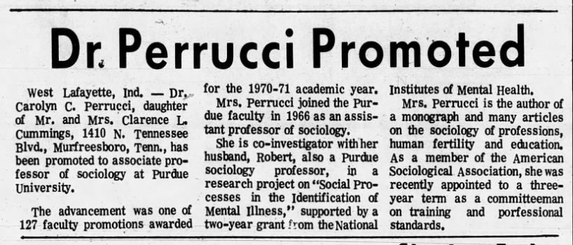 Dr. Perrucci Promoted
