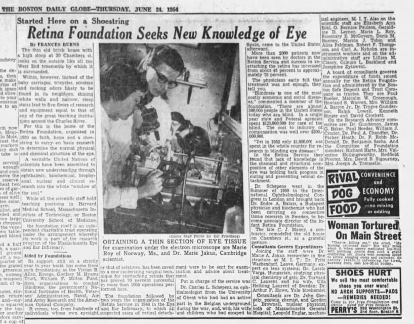 Retina Foundation Seeks New Knowledge of Eye