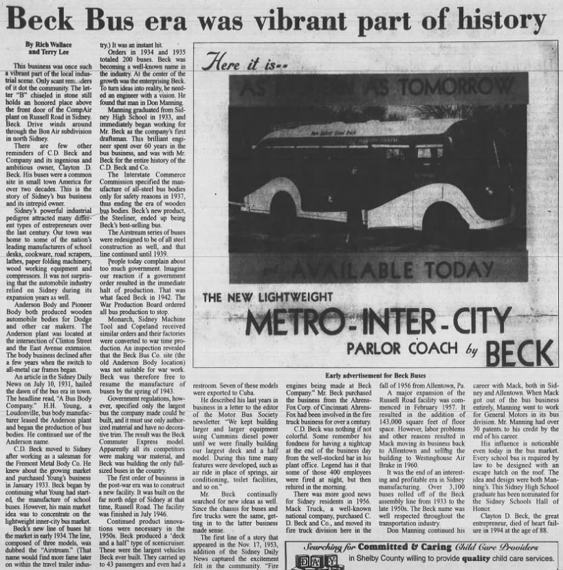 Beck Bus era was vibrant part of history