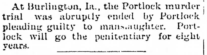 William Portlock-murder; The Davenport and Leader, Feb. 12, 1892 page 3