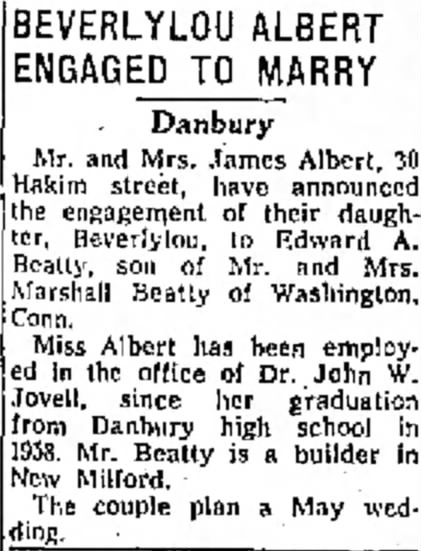 Ed and Beverly Beatty Engagement