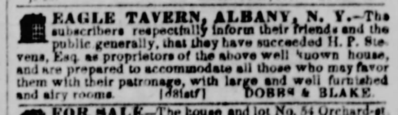 Eagle Tavern Albany NY New-York Tribune 9 Jan 1847