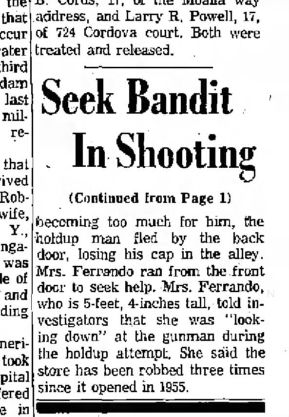 pg 2
Rose Ferrando
The Times, San Mateo CA
12 Oct 1963