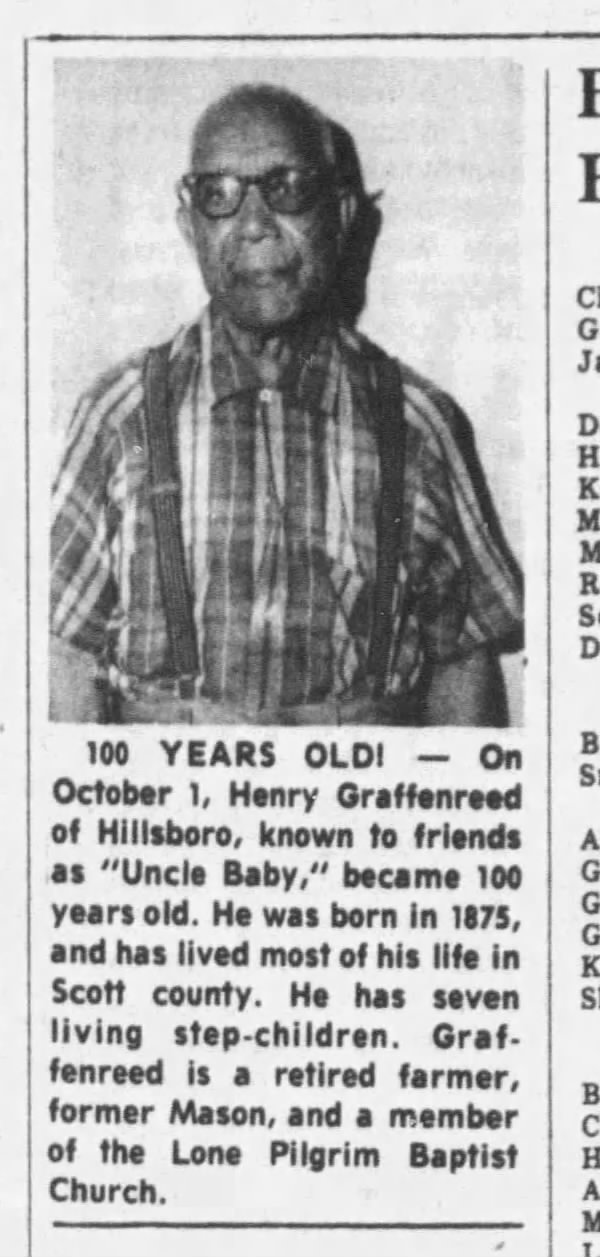 Henry Graffenreed 100yrs old