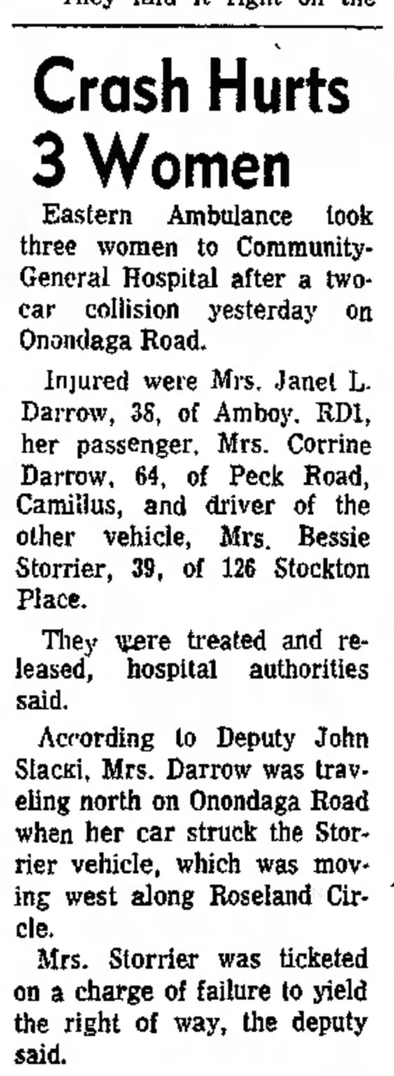 Janet Darrow - Crash Hurts 3 Women - 6 December 1969