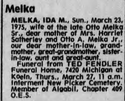 Obituary for Melka MELKA