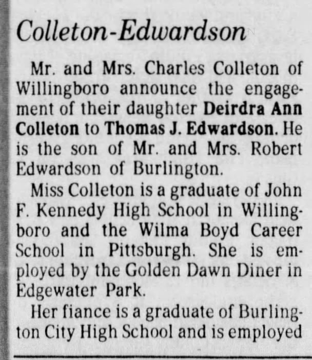 Marriage of Colleton / Edwardson