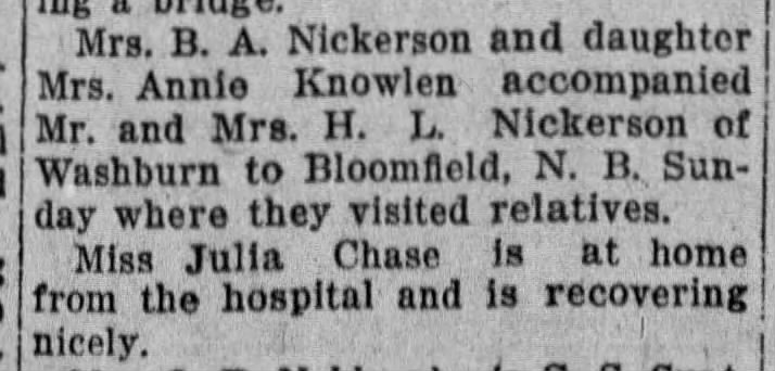 Nickerson - 29 October 1923