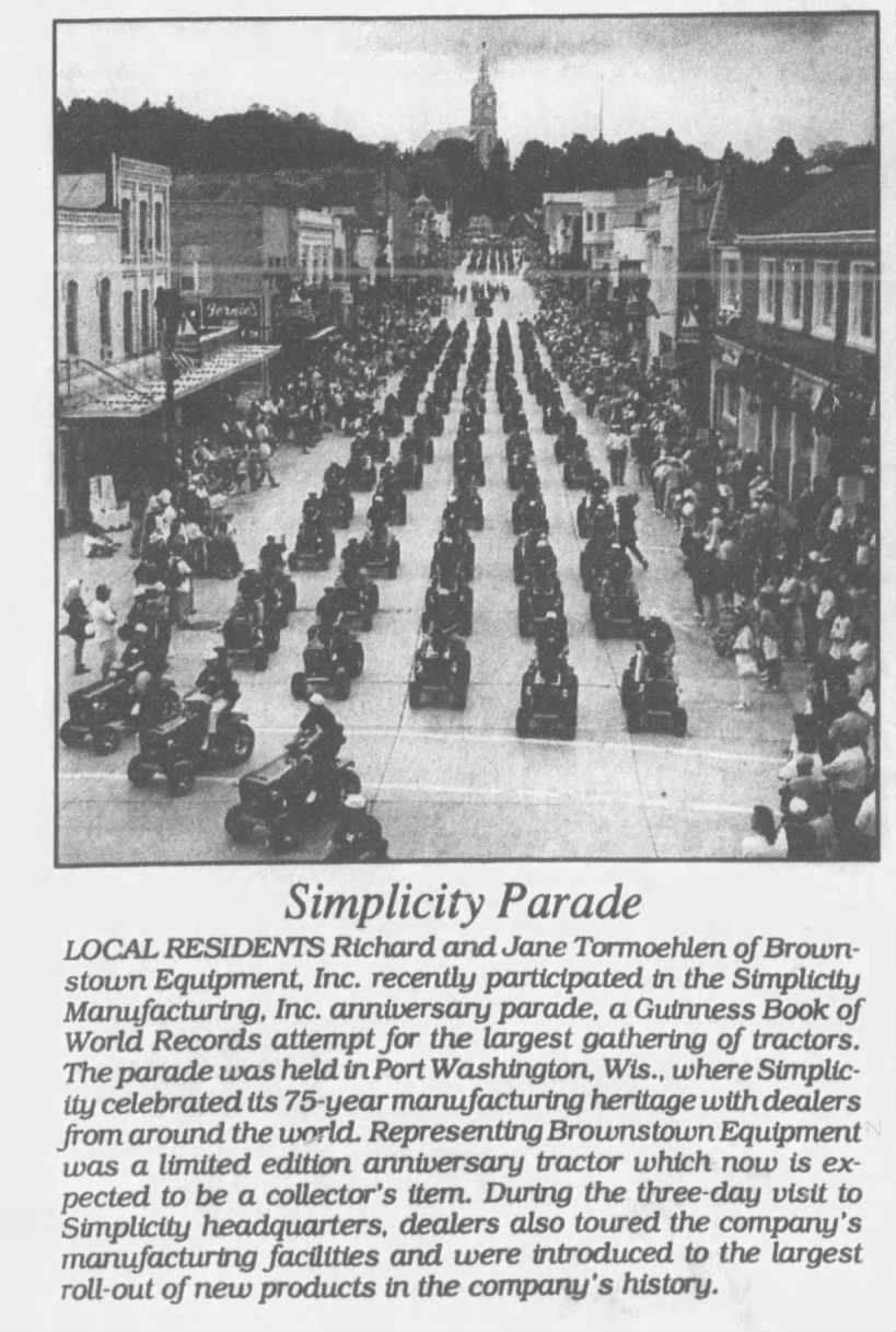Simplicity parade Sept. 1997