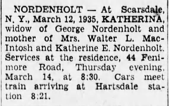 1935_3-13 Katerina Nordenholt dies in Scarsdale