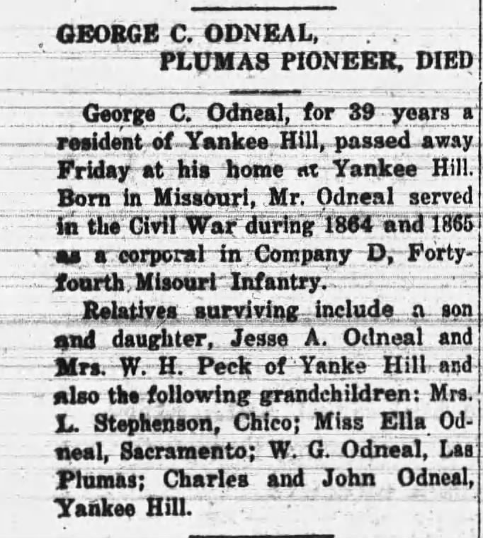 George Green Odneal Obituary