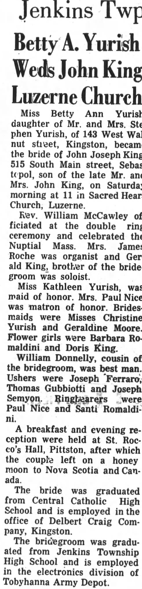 Pittston Gazette, 30 Sept 1965, p 12