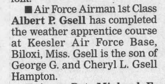 Albert P. Gsell Jr. -Air Force 08.01.2002