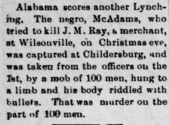 Two articles on the same page (4) reflect on the regrettable lawlessness of lynching
