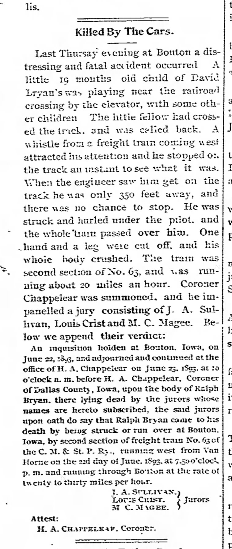Train death 29 Jun 1893