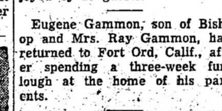 Gene Gammon Fort Ord