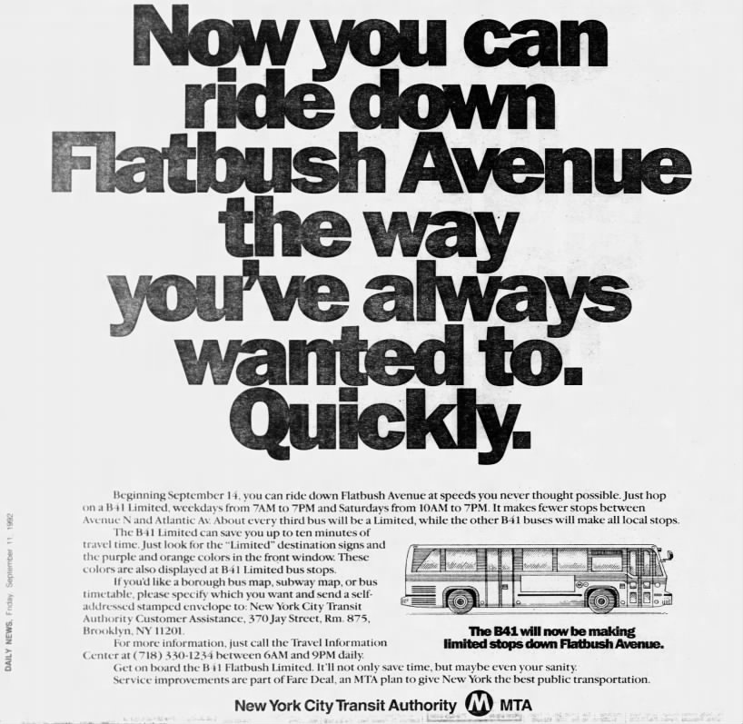 Now you can ride down Flatbush Avenue the way you've always wanted to. Quickly.