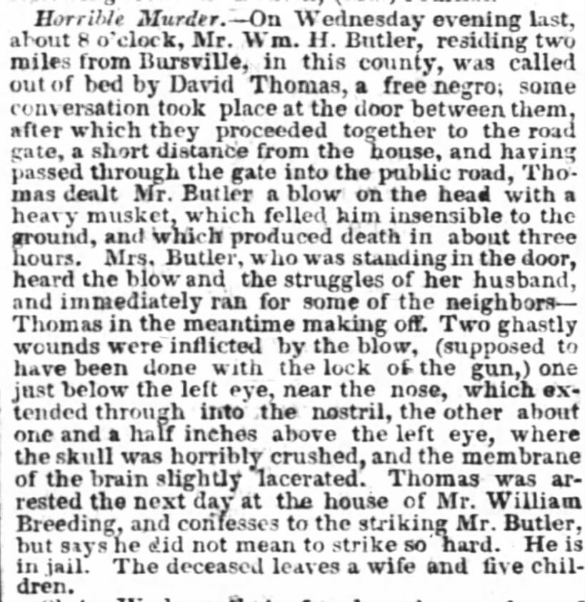 Wm H Butler 1854