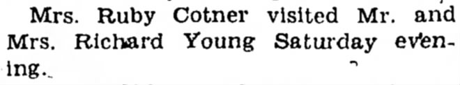 Ruby Cotner
June 28, 1934
The Democrat American