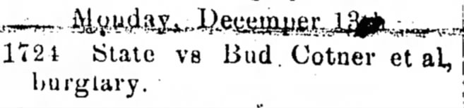 Bud Cotner Dec 3, 1915
The Democrat American