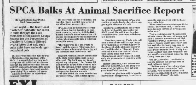 Spoolstra, Mildred 19800826; Daily Record, Morristown, NJ., SPCA President