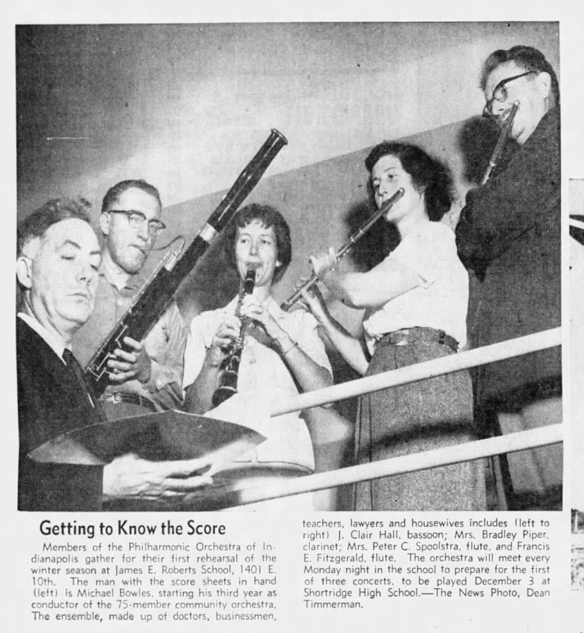 Spoolstra, Donita 19570919; The Indianapolis News, Indianapolis, IN., Flute