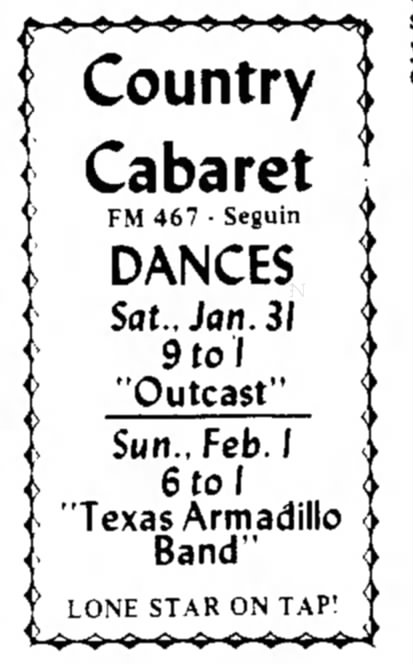 Country Cabaret - Texas Armadillo Band