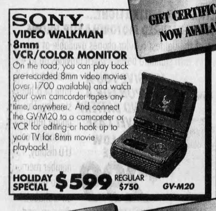 Sony Video Walkman 8mm VCR/Color Monitor