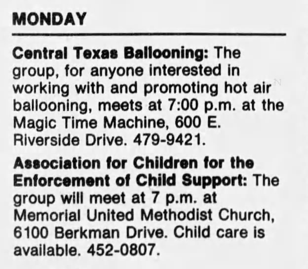 Central Texas Ballooning - Magic Time Machine - Austin