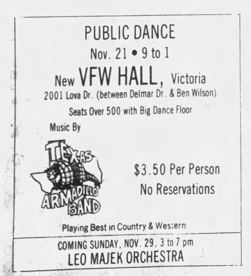 VFW Hall - Texas Armadillo Band