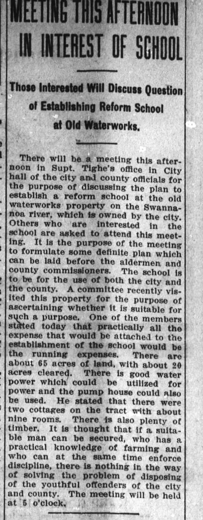 Waterworks-Asheville Gazette-News- May 30, 1911
