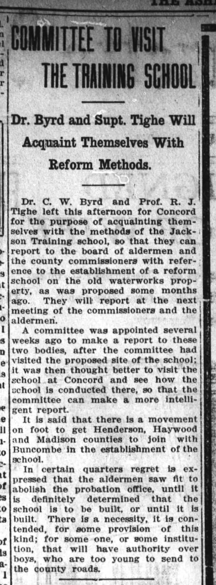 Waterworks- Asheville Gazette-News- August 21, 1911