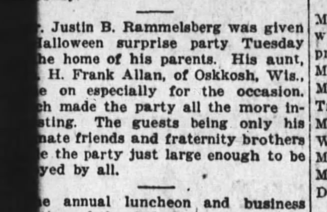 Justin B Rammelsberg; The Cincinnati Enquirer, Cincinnati, Ohio, 5 Nov 1922, Sunday, Page 77